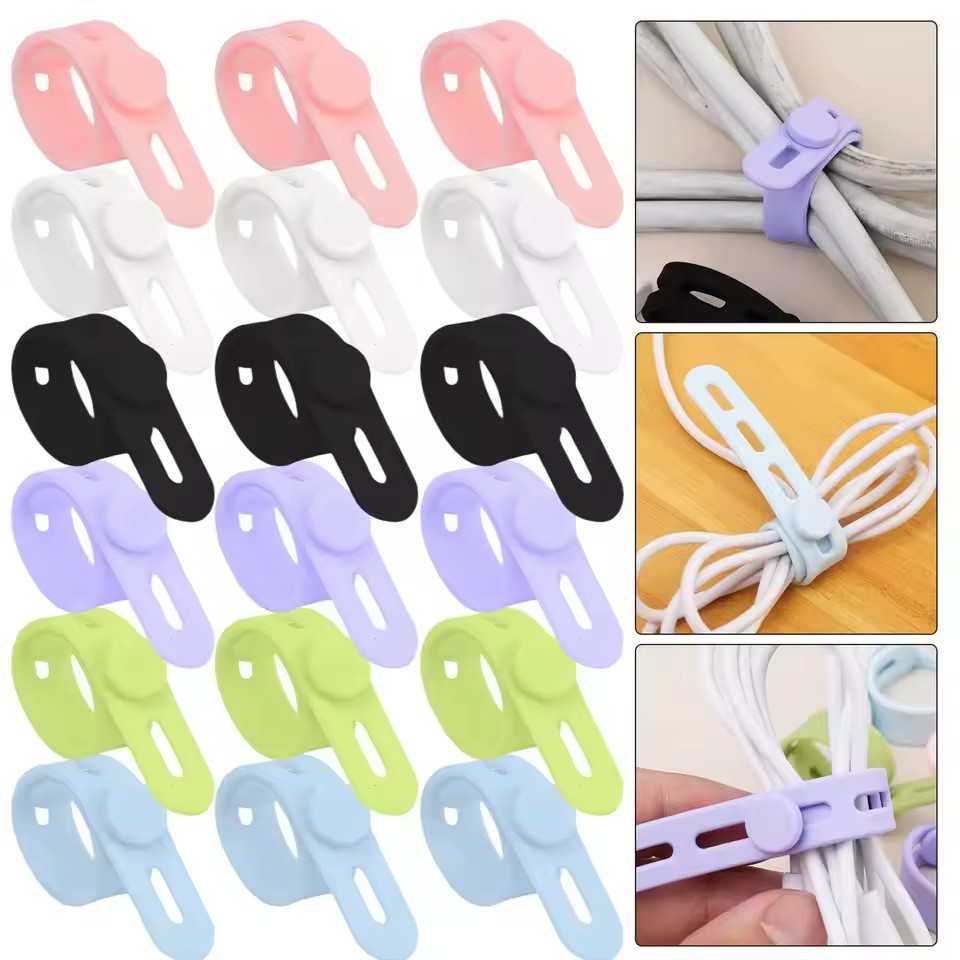 Desk Organizer - Pengatur Kabel Meja, Pengikat Kabel Silikon