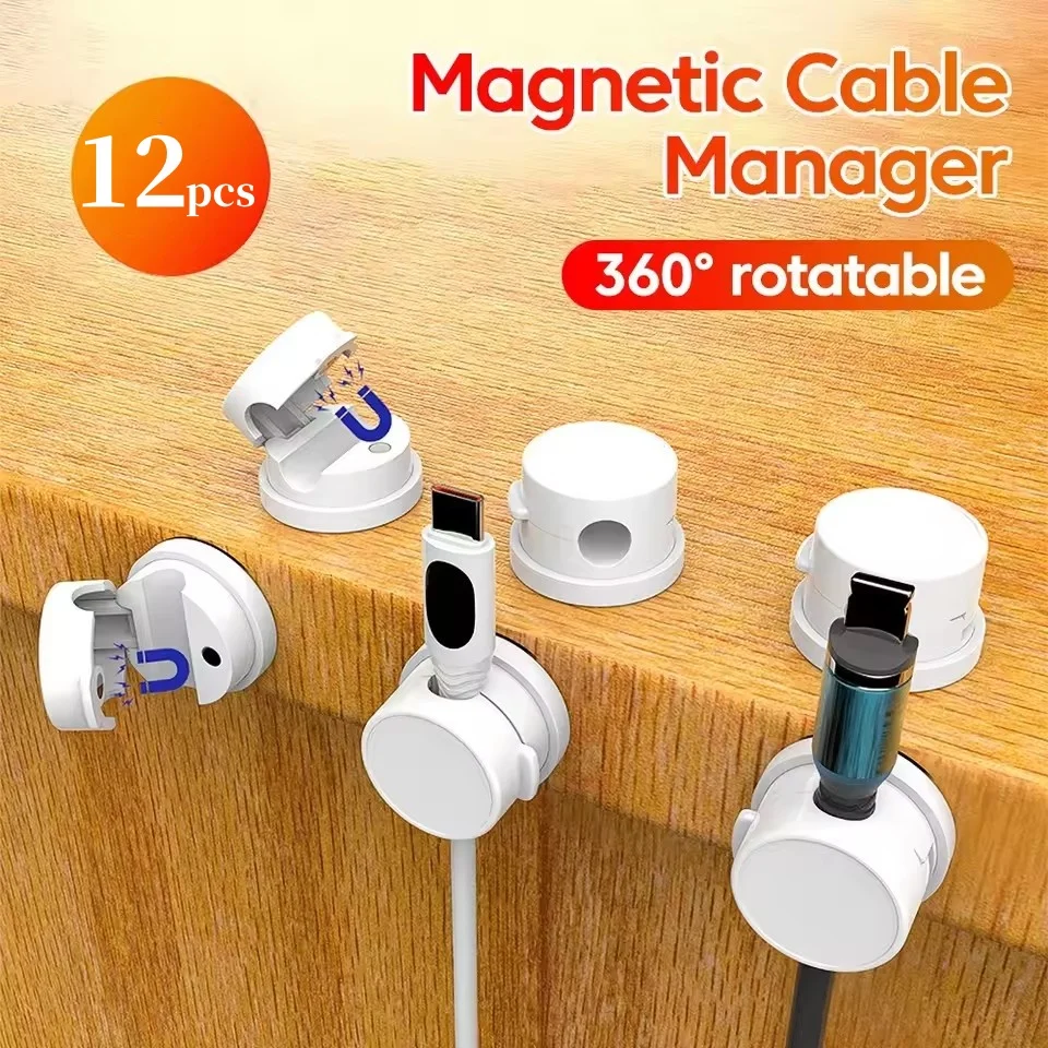 Penjepit Kabel Magnetik Putar  - Desk Organizer ulasan dan harga