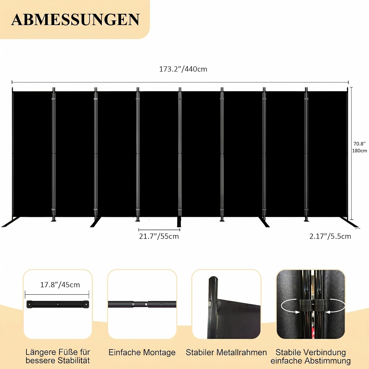 Pembatas Ruangan Lipat 8 Panel - Partition Screen Divider ulasan dan harga