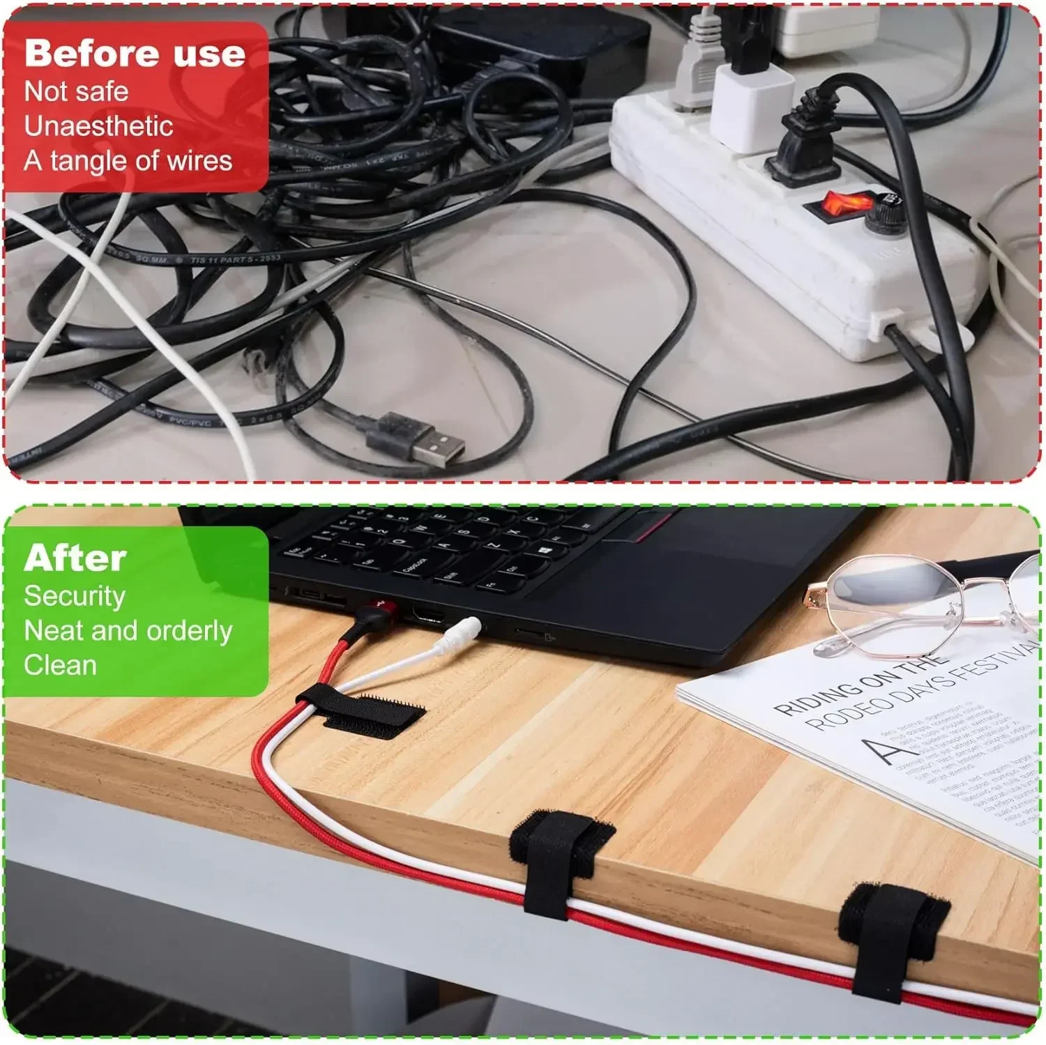 Kabel Pengikat yang Dapat Digu - Desk Organizer ulasan dan harga