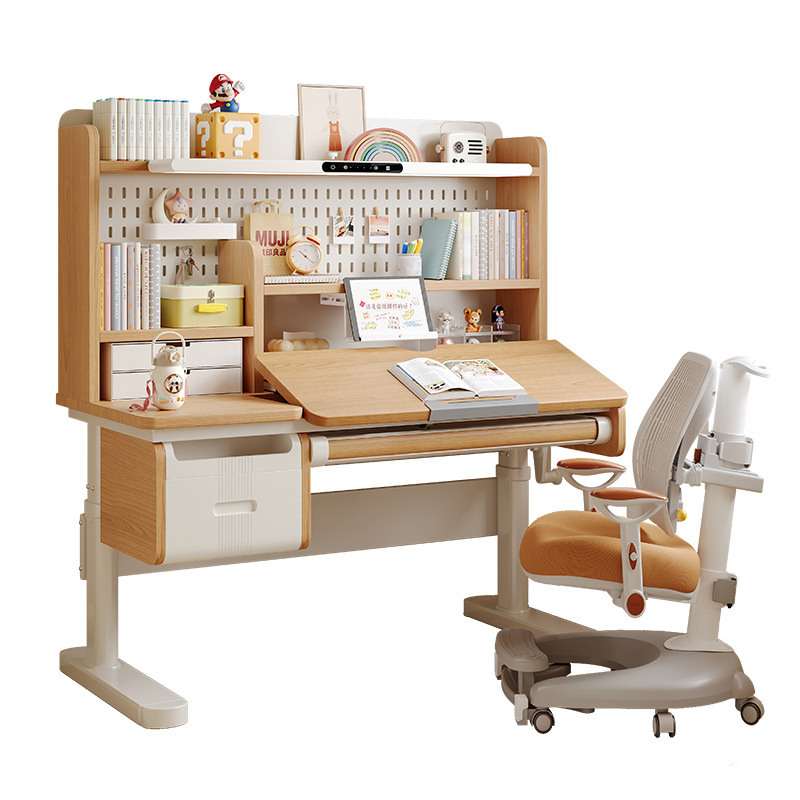 Meja belajar dari kayu solid,  - Desk Lamp ulasan dan harga
