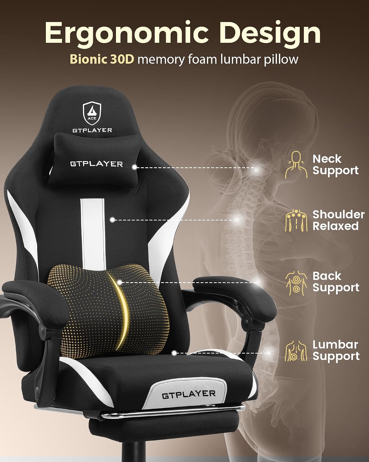 LUCKRACER Kursi Gaming Ukuran  - Office Chair Cushion ulasan dan harga